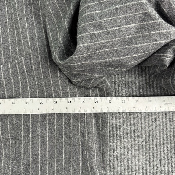 Vintage Tallia Suit 52L 44x28.5 Gray Wool Chalk Line Pleated Vitali Barberis VBC - Picture 4 of 16